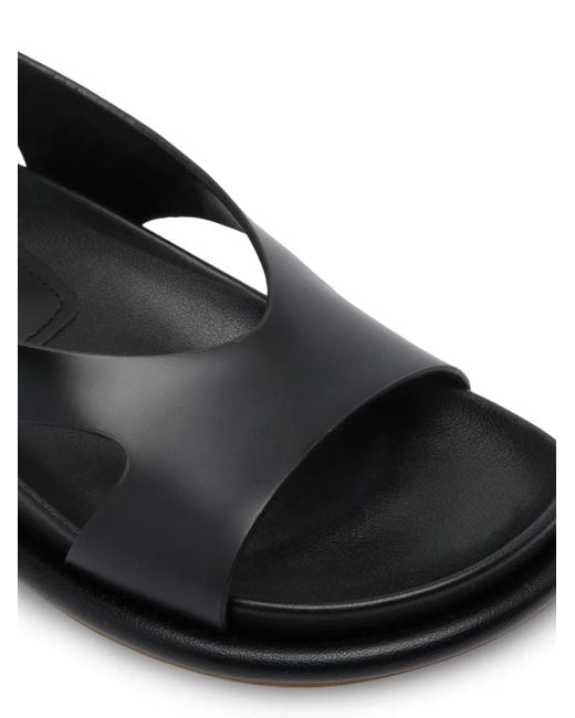Paloma Barceló Black Calista Buckle Leather Sandals