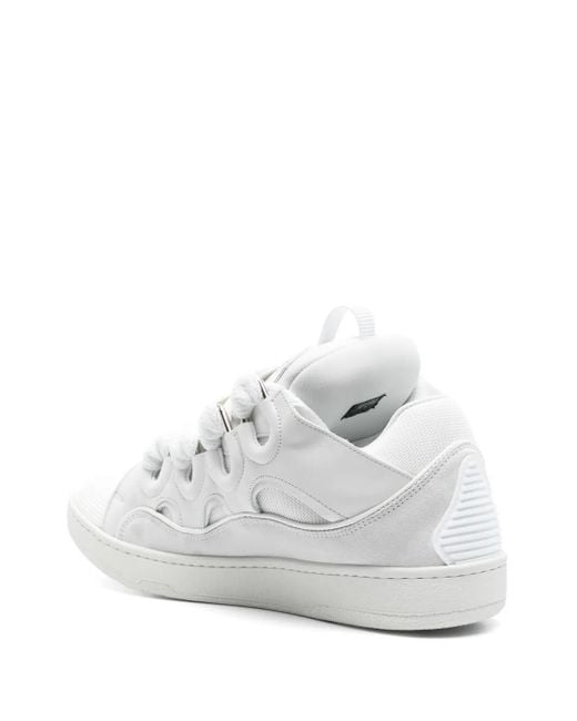 Baskets En Cuir De Veau Lanvin en coloris White