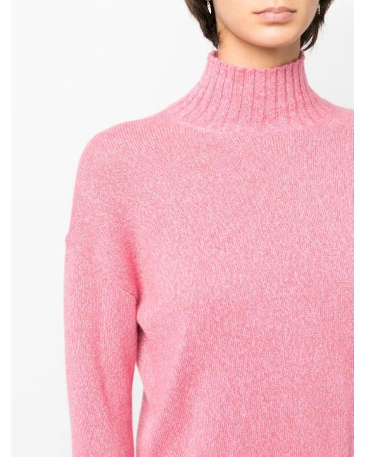 Maglione A Collo Alto di Peserico in Pink
