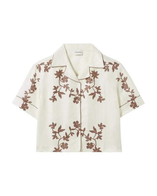 Claudie Pierlot White Floral-Print Shirt