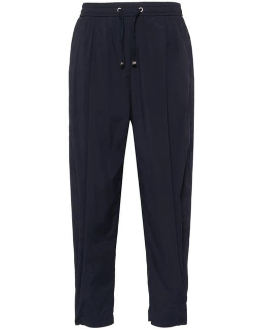 Herno Blue Stretchy Nylon-Blend Trousers