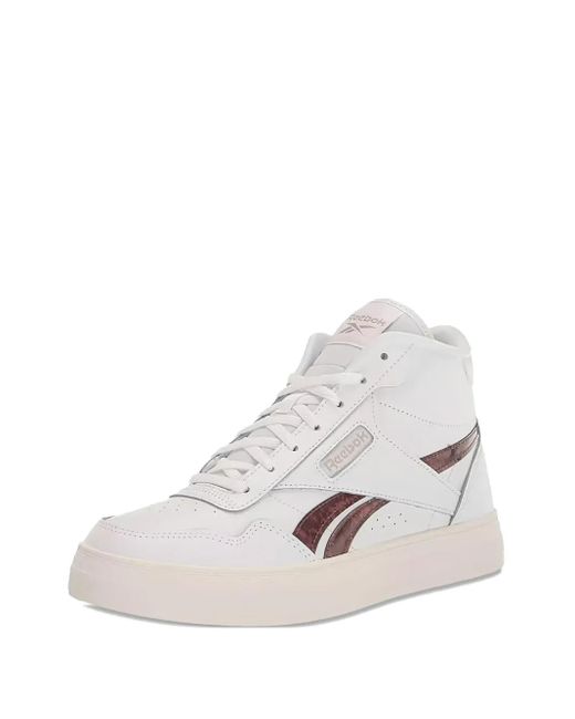 Reebok White Court Advance Bold High /Modern" Sneakers