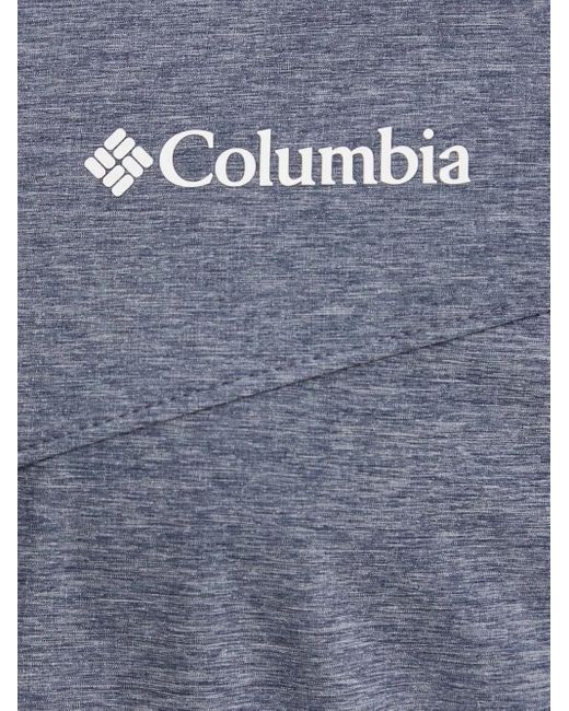 Columbia Blue Heather Canyon Hooded Performance Jacket for men
