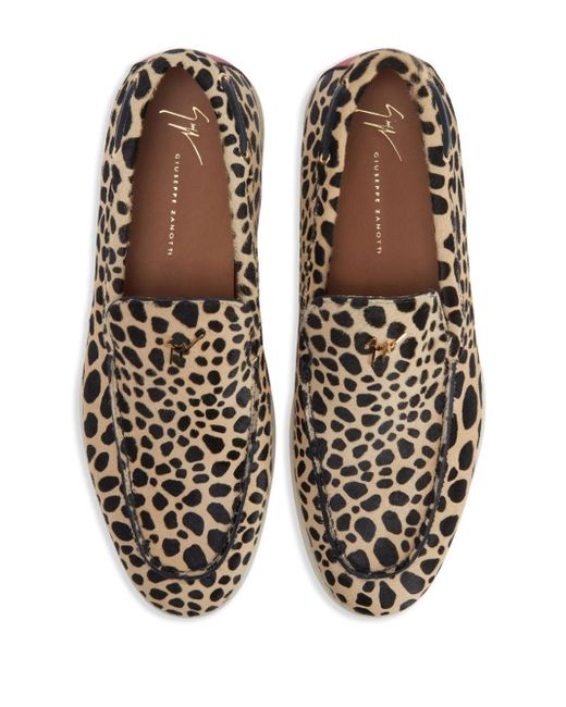 Giuseppe Zanotti Brown The Maui Leopard-print Loafers for men