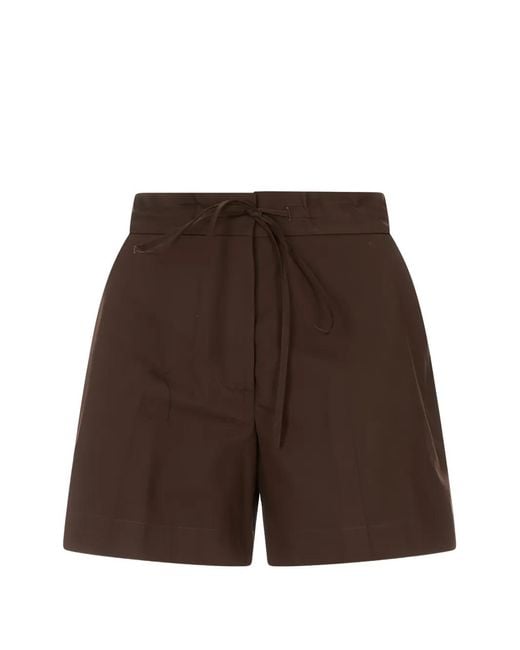 P.A.R.O.S.H. Brown Cannes Drawstring-Waist Shorts