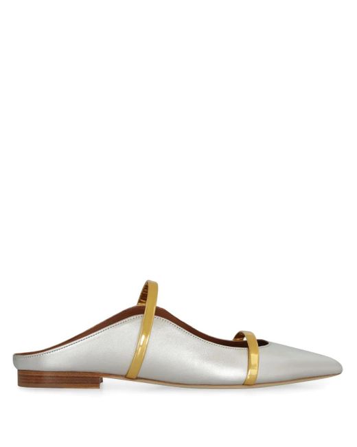 Malone Souliers White Flat Shoes