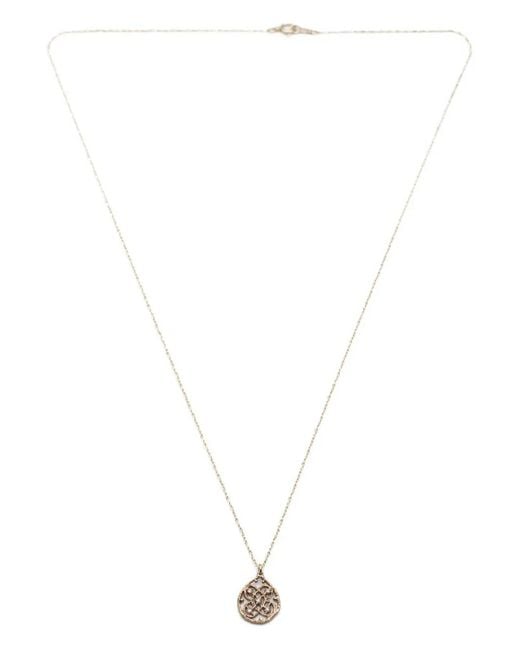 Noghi White 14K Diamond Drop R Diamond Necklace