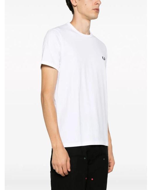 Fred Perry White Fp Ringer T-Shirt for men