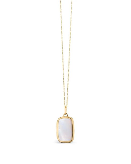 Monica Rich Kosann White Collier Britt À Médaillon En Nacre