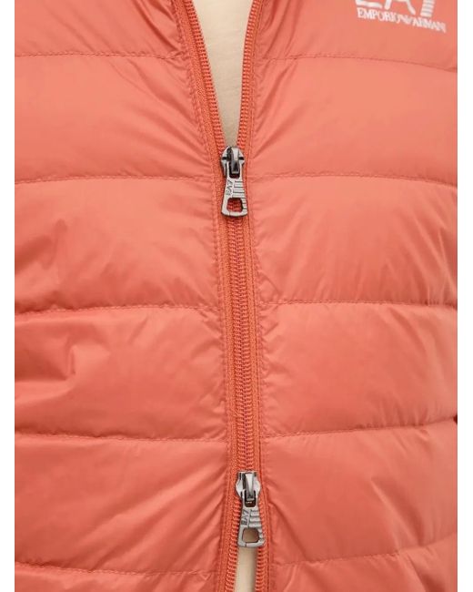 EA7 Red Veste Matelassée À Capuche for men
