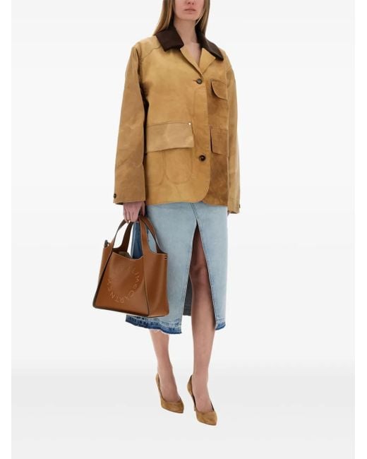 Stella McCartney Brown Logo-Patch Jacket