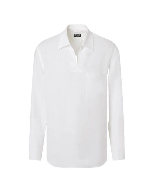Zegna White Oasi Long-Sleeve T-Shirt for men