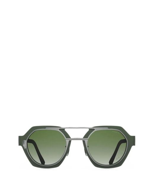 Blackfin Green Coronado Geometric-Frame Sunglasses