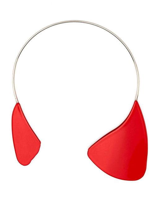 Jil Sander Red Mobile Choker Necklace
