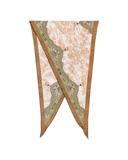 Pierre Louis Mascia Natural Aloeuw Floral-Print Silk Scarf