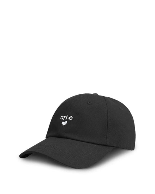 Arte' Black Logo Baseball Cap Hat for men