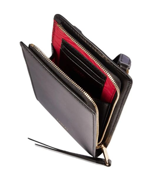 Lancel Black Origami Zip-Top Leather Bag
