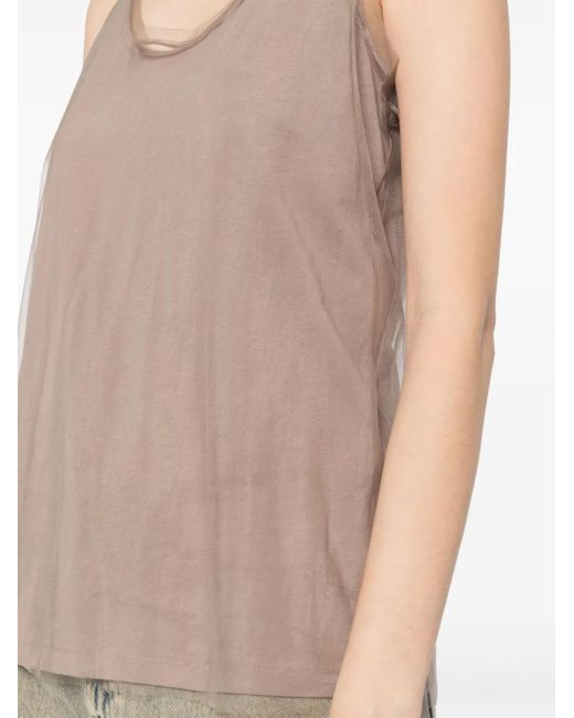 JNBY Pink Mesh-Detailing Top