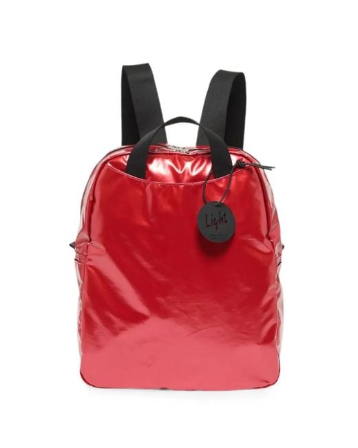 Jack Gomme Red Lami Light Metallic Backpack