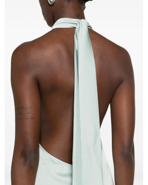 The Archivia White Riviera Halterneck Backless Maxi Dress