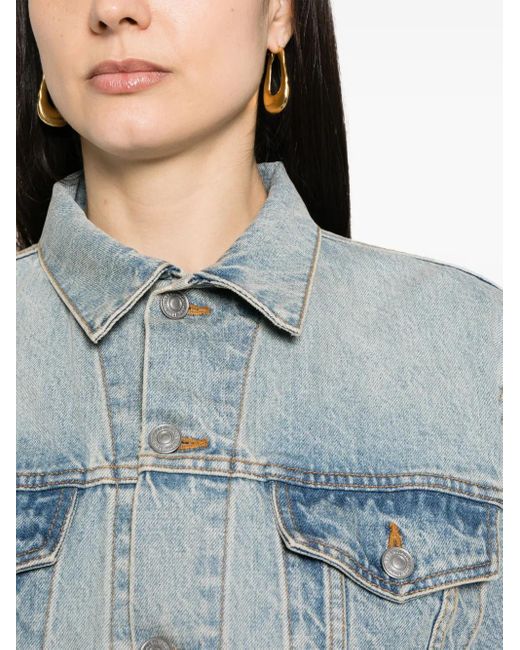 Balenciaga Denim Jack in het Blue