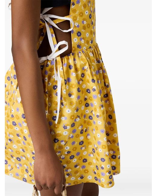 Miu Miu Metallic Poplin Dress