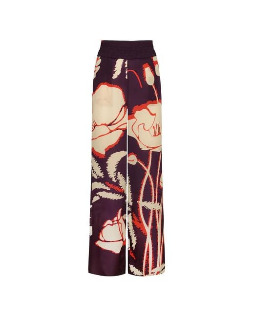 JUAN DE DIOS White San Cipriano Floral-Print Palazzo Pants