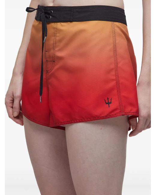 Osklen Red Ombre-Effect Swim Shorts