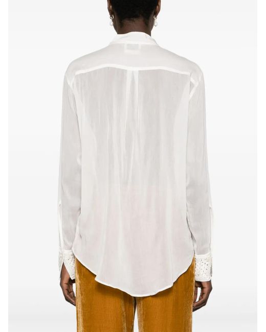 Forte_forte White Forte_forte Cotton And Silk Blend Shirt
