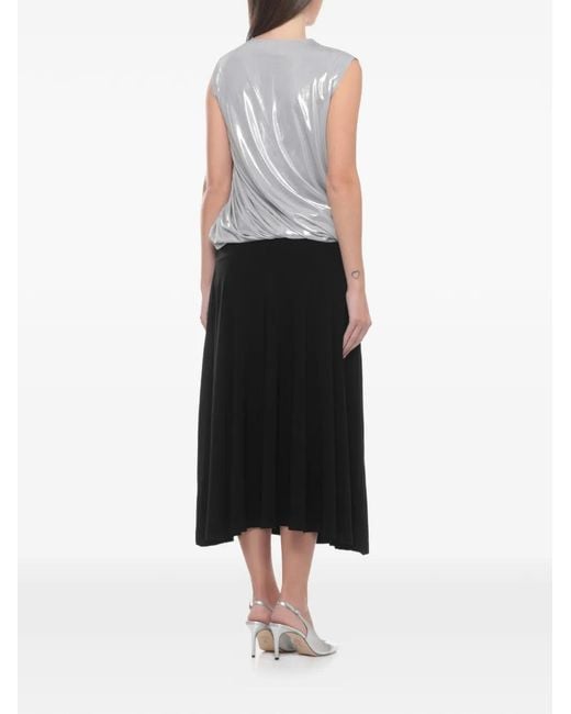 Norma Kamali Gray Draped Vest