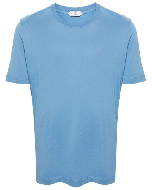 KIRED Blue Crew-neck Cotton T-shirt for men