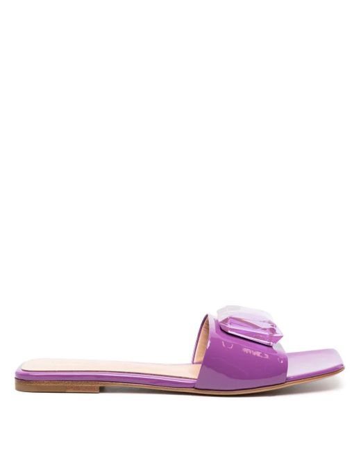 Gianvito Rossi Pink Jaipur Crystal-Embellished Slides