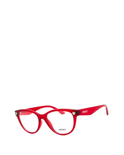 Versace Red Medusa Oval-Frame Glasses