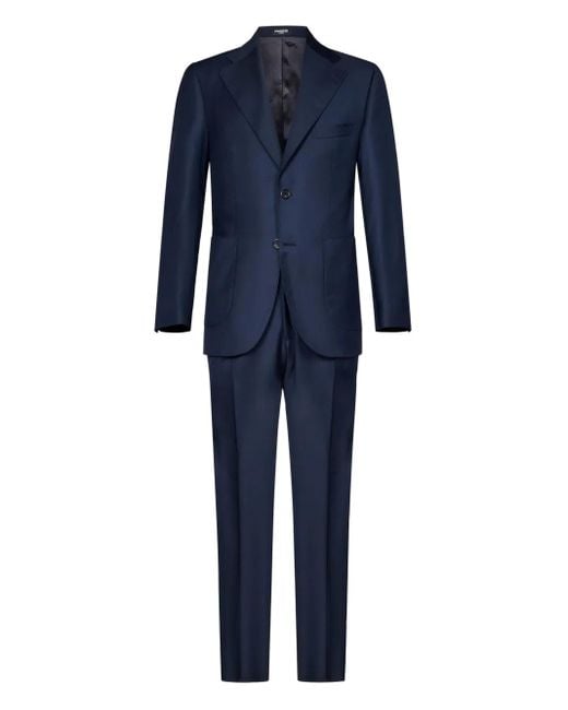 Franzese Collection Blue Lapo Elkann Notched-Lapel Suit for men
