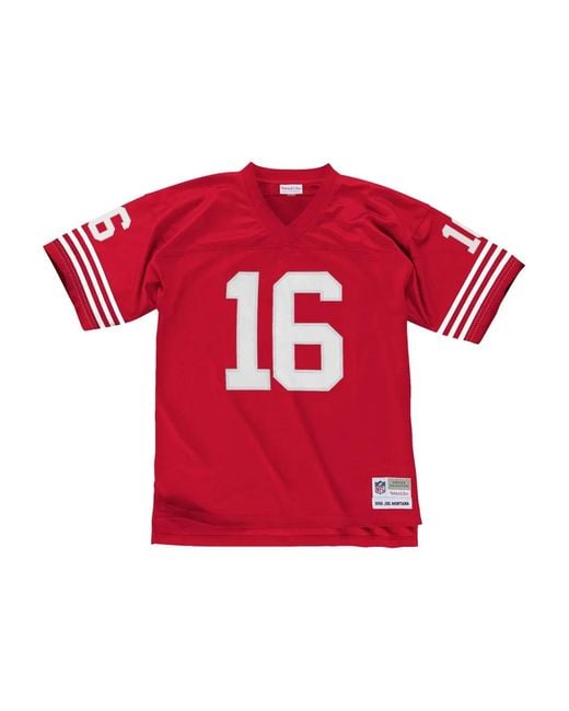 Mitchell & Ness Red Nfl San Francisco 49Ers 90 Joe Montana T-Shirt for men