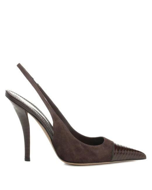 Paris Texas White Chocolate Suede Pumps