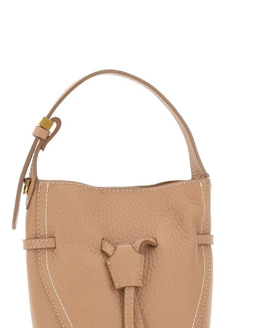 Gianni Chiarini White Sienna Contrast Stitching Tote Bag