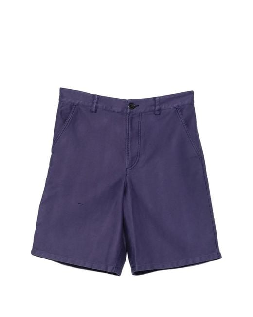 A.P.C. Purple Bermuda Moleskine for men