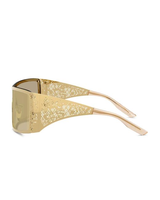 Dolce & Gabbana Natural Wraparound-Frame Sunglasses