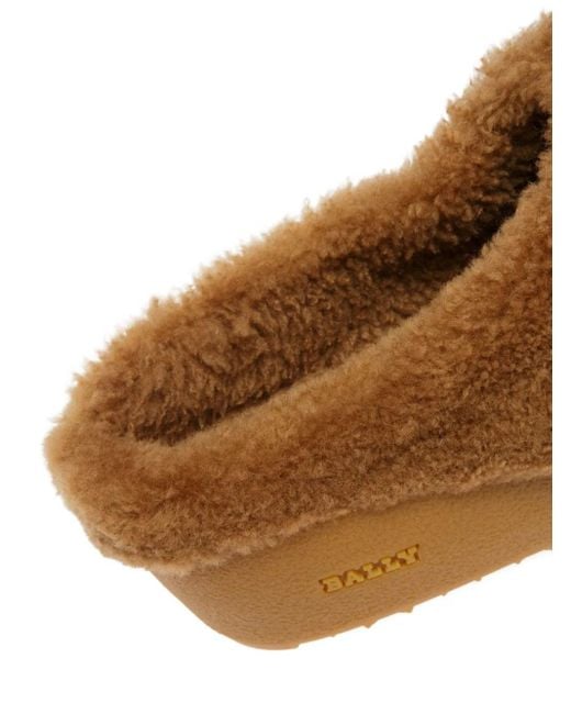 Slippers Crans de lana de oveja Bally de hombre de color Brown