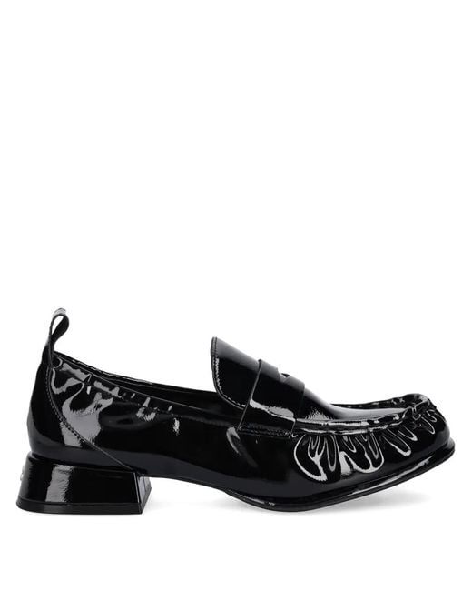 HUGO Black Mocassins À Volants