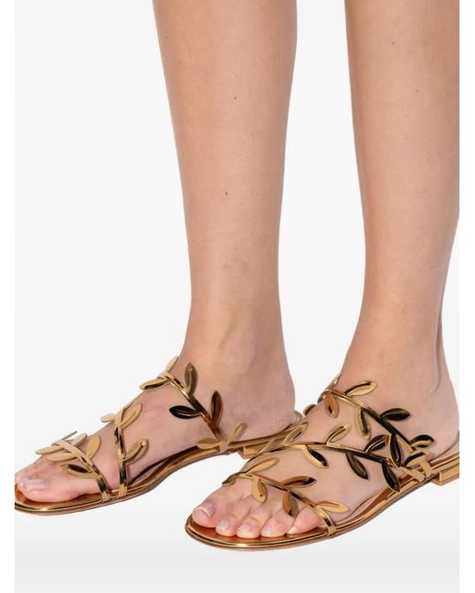 Gianvito Rossi Metallic Leather Sandals