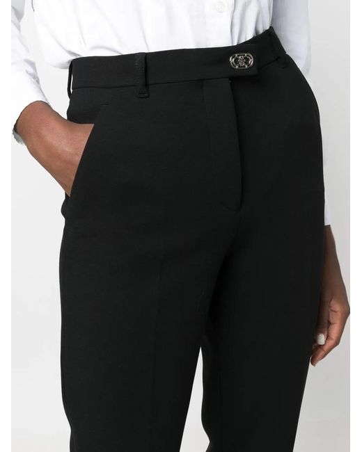 Ferragamo Black Cropped Tapered Trousers