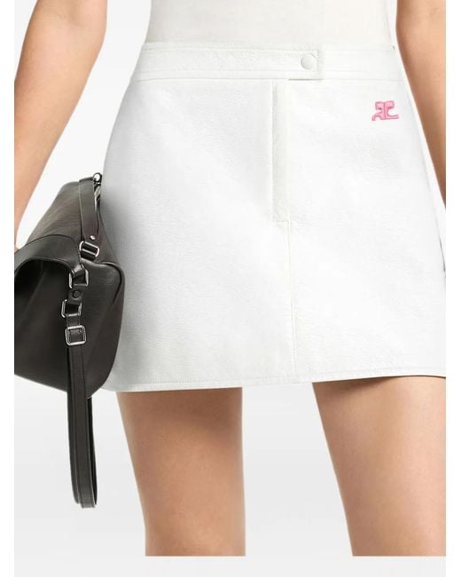 Courreges Vinyl Rok in het White