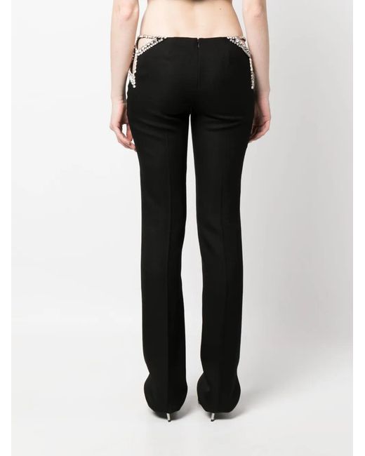 Stella McCartney Black Cut-out Detail Viscose Trousers