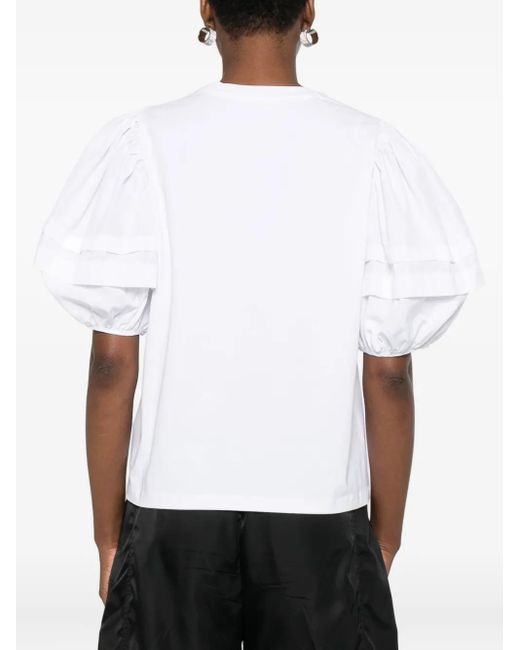 CECILIE BAHNSEN パフスリーブ トップ White