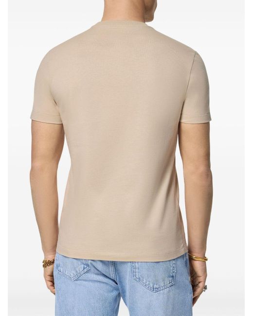 Versace Natural Medusa-appliqué Cotton T-shirt for men