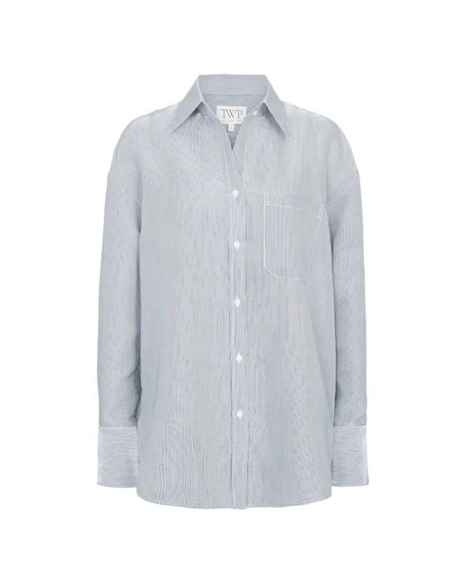 Twp Gray Chemise Oversize À Fines Rayures