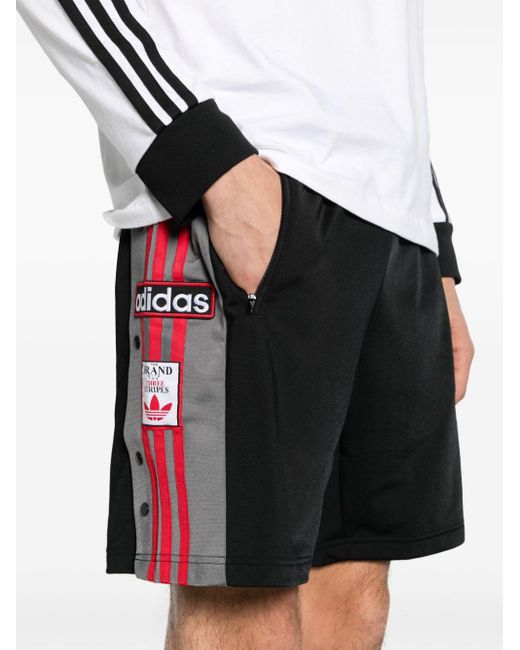 Adidas Black Adibreak 3-stripes Track Shorts for men
