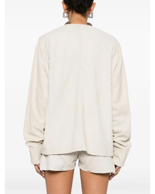 Rick Owens White V Safety Jacket
